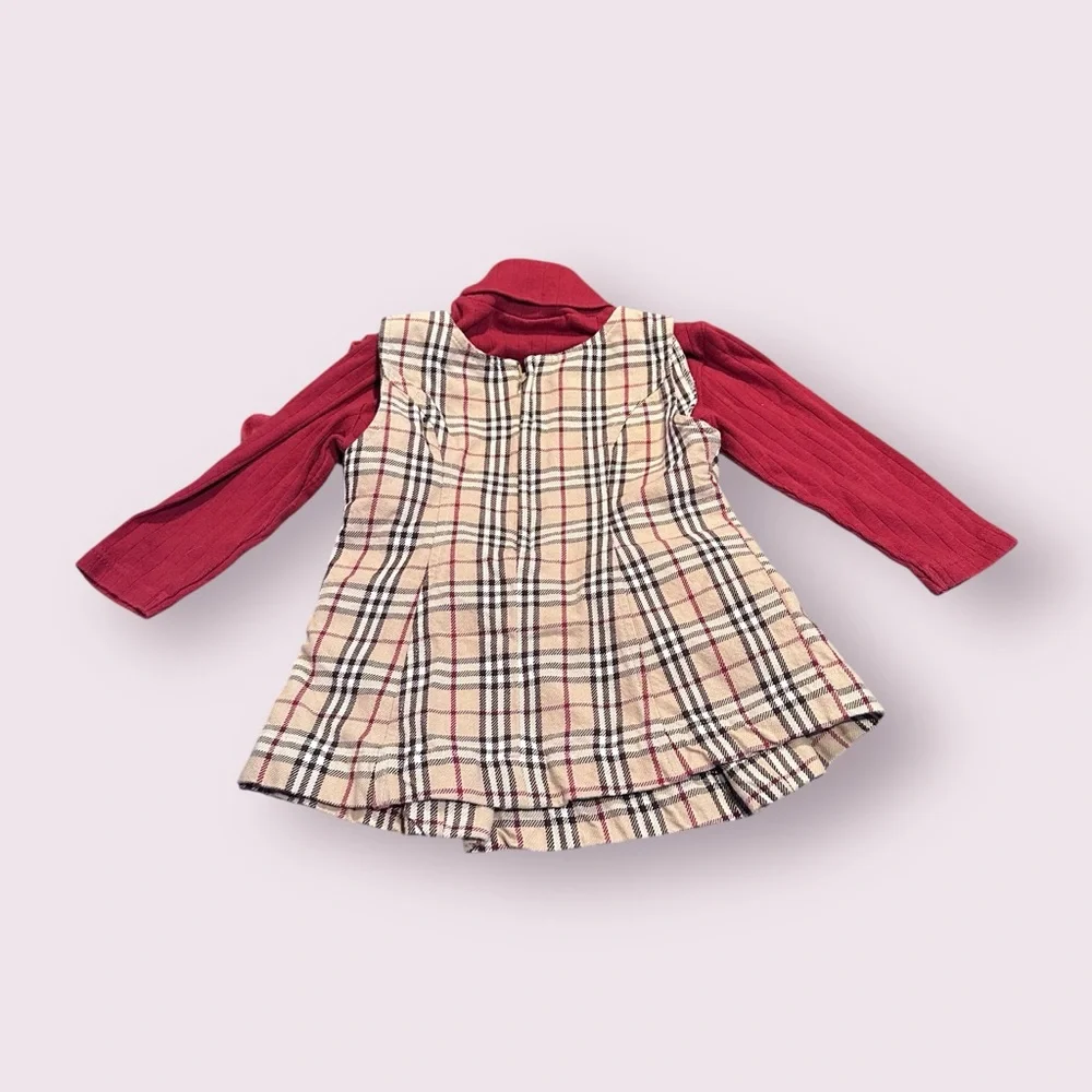 Toddler Vintage Disney Store Winnie The Pooh Plaid Dress with Socks 18-24 Months